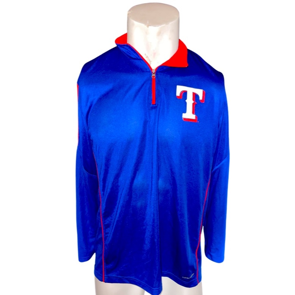 Texas Rangers Long sleeve 3/4 Zip : Majestic : Cool Base : Men’s XL